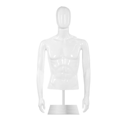 Male display mannequin torso - COSMT9TOM_WH+HG - Best Mannequins BV - abstract / ABS / plastic