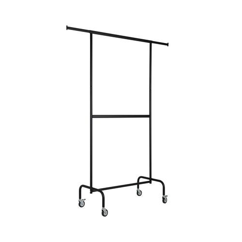 Contemporary clothes rack - TF-521V2_80_BL - Best Mannequins BV - powder-coated steel / on casters / for clothing stores