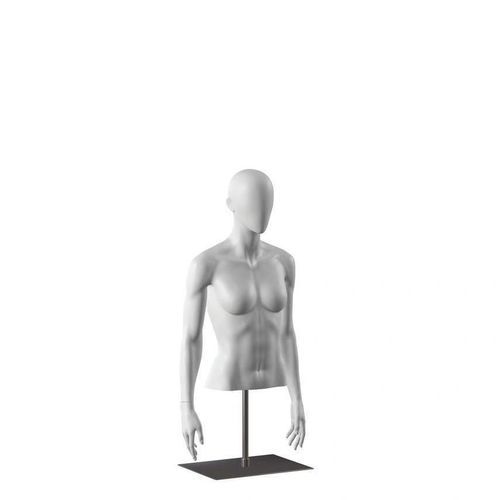 Female display mannequin torso - INSF251H101_GR3 - Best Mannequins BV - sport / satin / nickel