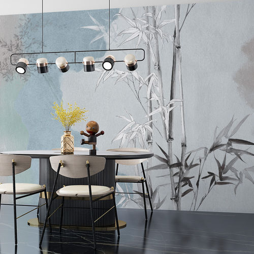 Contemporary wallpaper - BAMBOO SCROLL - jaWalls - fabric / nonwoven fabric / customizable