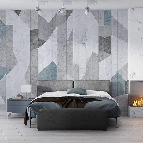 Contemporary wallpaper - COVE STRUCTURE - jaWalls - geometric pattern / patterned / stone look