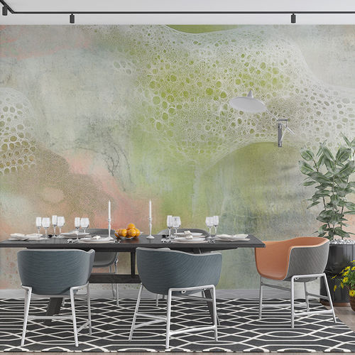 Contemporary wallpaper - AERIAL MESH - jaWalls - monochrome / geometric pattern / wallpaper look