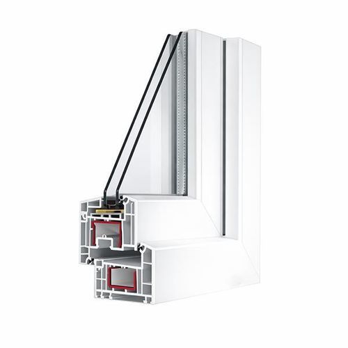 PVC window - EURO Series - lesna - double-glazed / acoustic / insulated