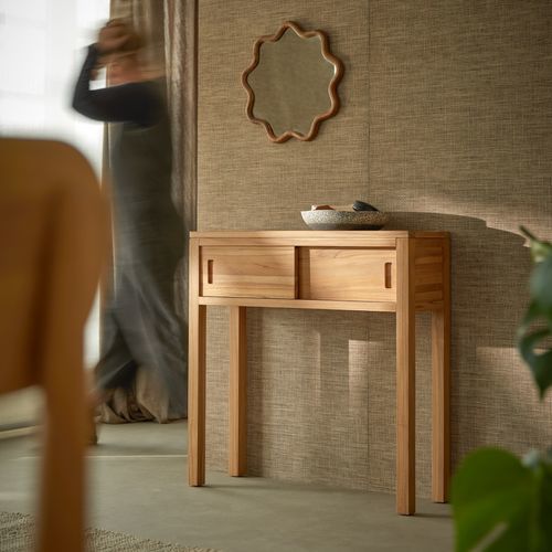 Contemporary sideboard table - ANTON - TICKET FOR THE MOON - solid wood / teak / rectangular