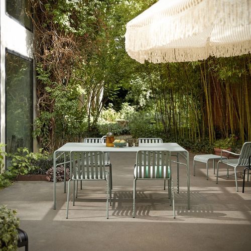 Contemporary table and chair set - GABY - TICKET FOR THE MOON - for indoor use / garden / painted metal