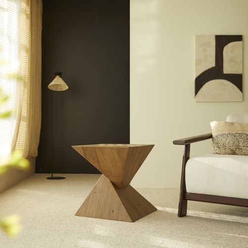 Contemporary side table - PIO - TICKET FOR THE MOON - pine / solid wood / plywood