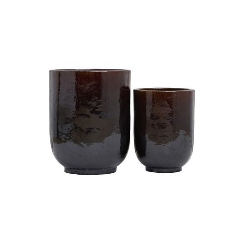Ceramic plant pot - PHO - TICKET FOR THE MOON - free-standing / circular / cylindrical