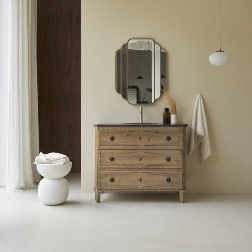Sanitary facility cabinet with washbasin - EMILY - Tikamoon - for domestic use