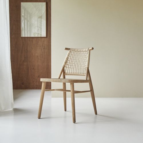 Contemporary chair - ARTURO - Tikamoon - kitchen / oak / paper