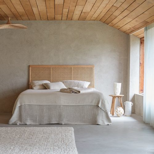 Double bed headboard - AD&Egrave;LE - Tikamoon - contemporary / rattan / beige