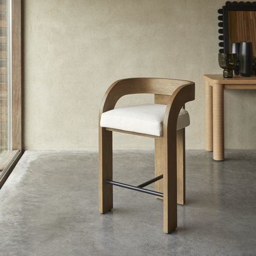 Contemporary bar chair - BOTI - Tikamoon - indoor / metal / wooden