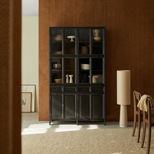 Traditional china cabinet - ANNA - Tikamoon - wooden / glass / contract