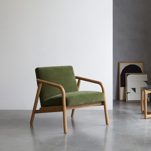 Contemporary armchair - AXEL - Tikamoon - fabric / velvet / polyester