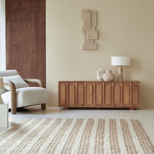 Contemporary TV cabinet - OLGA - Tikamoon - lowboard / 3 doors / with storage