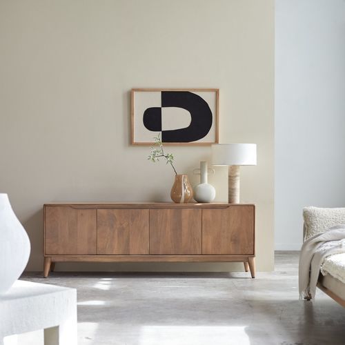 Ethnic TV cabinet - GABRIELLE - Tikamoon - with concealed cabling / lowboard / with storage