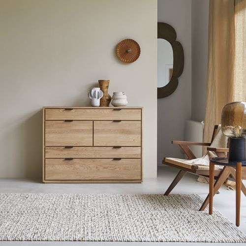 Scandinavian design chest of drawers - SENSON - Tikamoon - oiled wood / oak / with storage compartment