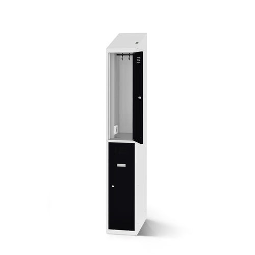 Sheet steel locker - 1280-010200-0401112_V.445 - Lockeel - powder-coated steel / with smartphone and tablet charger