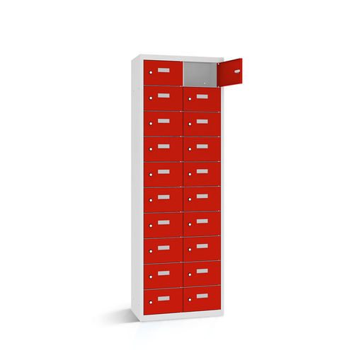 Sheet steel set of lockers - 2161-021003-0601112_V.469 - Lockeel - powder-coated steel / steel / key