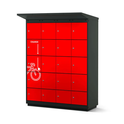 Electric bike charging station - 2663-040501-1601114_V.1603 - Lockeel - for electric scooter / galvanised steel / secure
