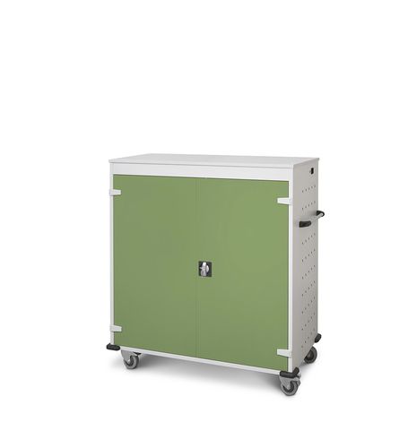 Laptop charging cart - 2622-031001-1315812_V.134 - Lockeel - powder-coated steel / indoor / with Wi-Fi connection