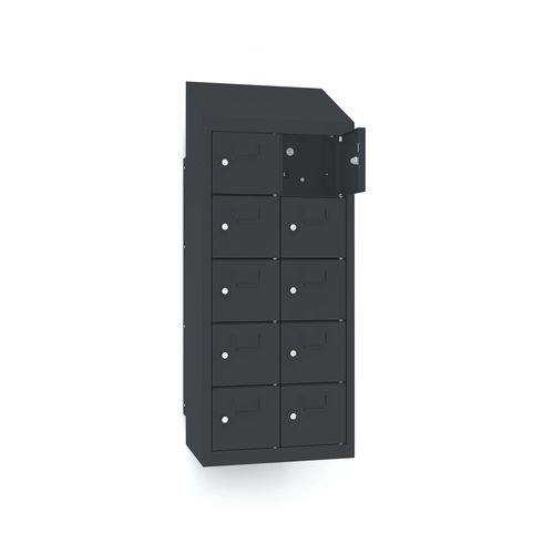 Steel set of lockers - 2651-020502-0431111_V.439 - Lockeel - powder-coated steel / sheet steel / for public building