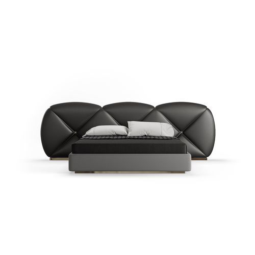 Double bed - DIAMOND - Bablanc - contemporary / with headboard / upholstered