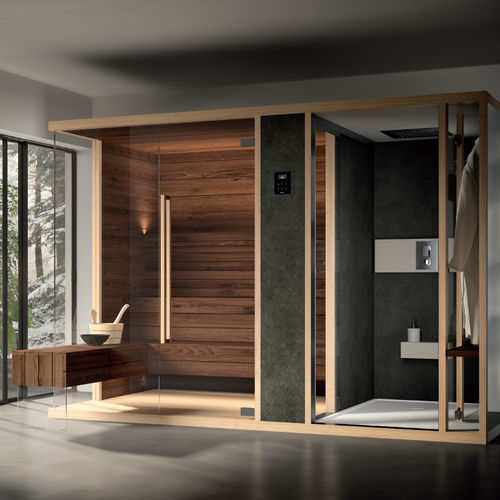 Finnish sauna - MODULA S COMBI - Albatros - home / commercial / ash