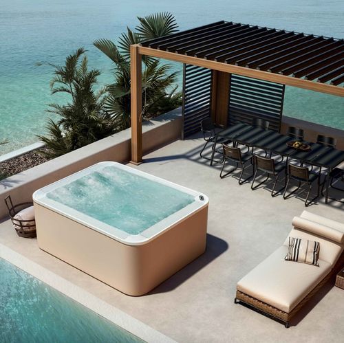 Rectangular hot tub - KRISTAL XL - Albatros - 9-person / polyurethane / acrylic