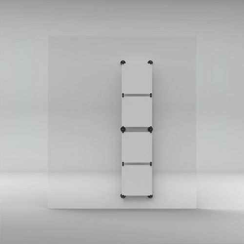 Wall-mounted tile display rack - FLEXIWALL - ETALAGE - one-sided / commercial / silver-colored
