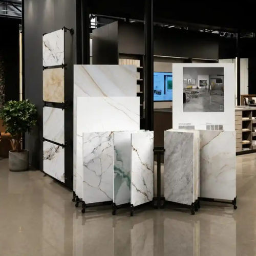 Floor-standing tile display rack - FLEXIBOOK - ETALAGE - double-sided / commercial / white