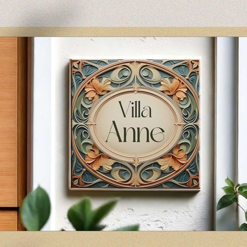 Outdoor signage plate - 207495 - Tempera Art Design - wall-mounted / hanging / porcelain