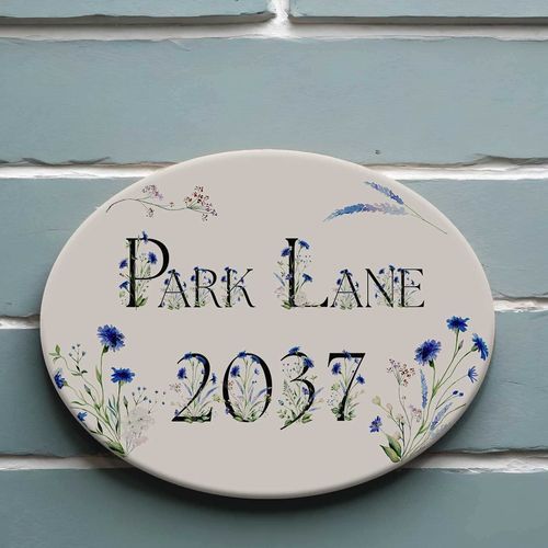 Wall-mounted signage plate - 208959 - Tempera Art Design - porcelain / screw-in / outdoor