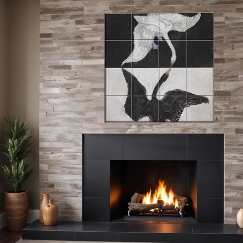 Porcelain tile - SWAN  - Tempera Art Design - printed / for indoor use / interior