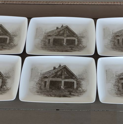 Serving plate - 208067 - Tempera Art Design - rectangular / porcelain / retail