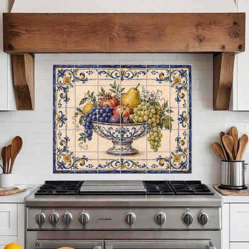 Ceramic mosaic tile - FRUIT BOWL - Tempera Art Design - matte / indoor / outdoor