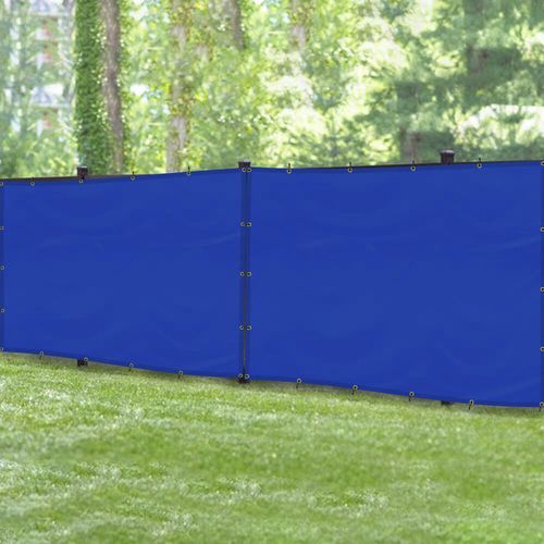 Panel privacy screening - HEAVY DUTY CUSTOM FENCE - Covers & All - polyester / PVC-coated / fabric look