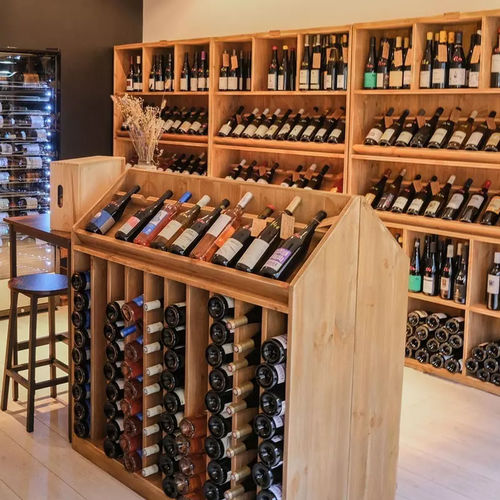 Bottle display rack - CO04303 - Tradis Design - solid wood / one-sided / modular