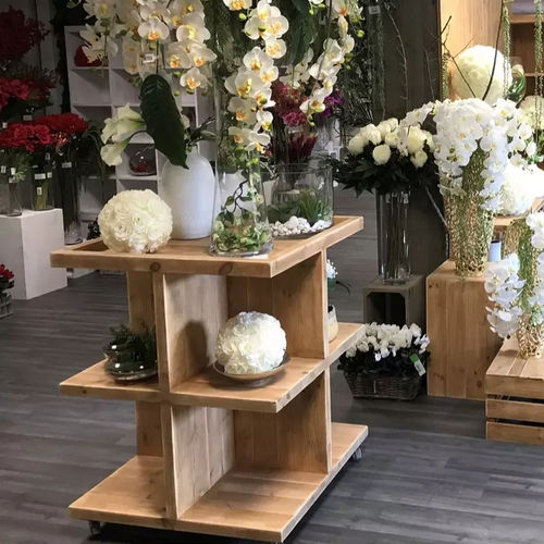 Food display rack - PR04300.1F  - Tradis Design - for plant / solid wood / four-faced
