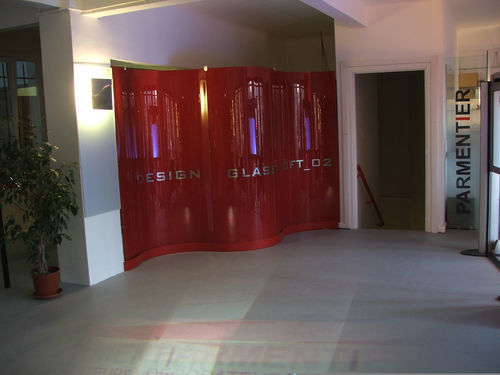 Fixed partition - 10 - Infiniglass - with glass panel / glass / residential