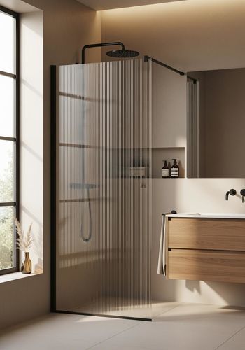 Fixed shower screen - 16 - Infiniglass - swing / tempered glass / custom-made