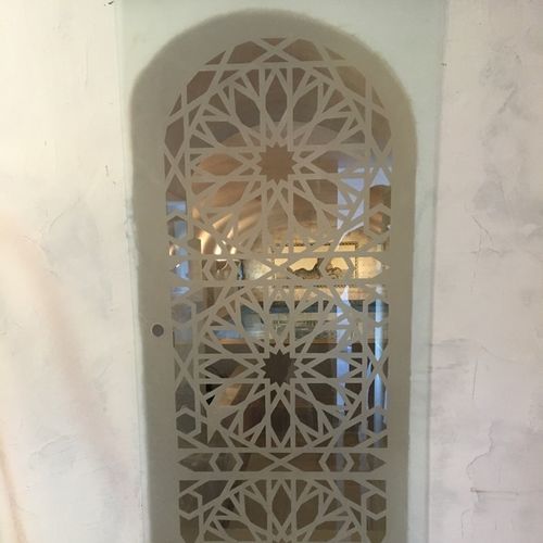 Textured glass panel - Infiniglass - sandblasted / bathroom / for shower
