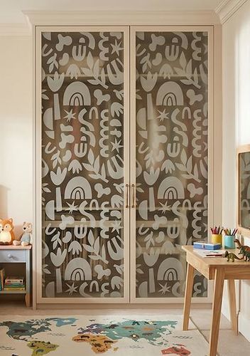 Door decorative film - FORMES ORGANIQUES - Infiniglass - for facades / for interior / for partition wall