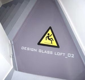 Glass signage plate - Infiniglass - indoor