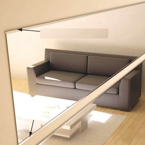 Chrome profile - Infiniglass - lacquered metal / satin / U-shaped