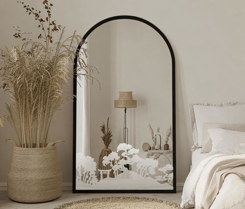 Glass panel with sandblasting - PAYSAGE ZEN - Infiniglass - structural / patterned / mirror