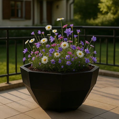 Steel planter - OTTAVIA - LL53 - octagonal / contemporary / modern