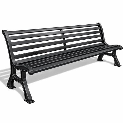 Classic public bench - RODA - LL53 - metal / with backrest / without armrests