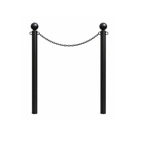 Parking prevention bollard - CON ANELLI - LL53 - security / pedestrian / ferrous alloy