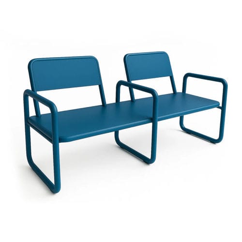 Contemporary public bench - CONDIVIDERE - LL53 - metal / with backrest / without armrests