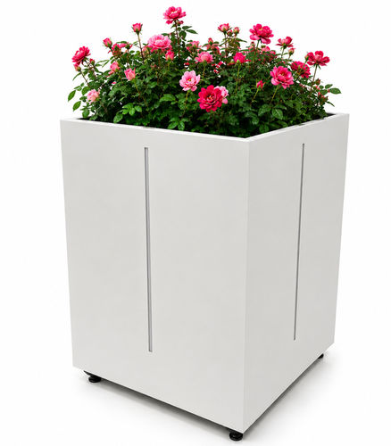 Stainless steel planter - LED - LL53 - rectangular / weatherproof / sustainable